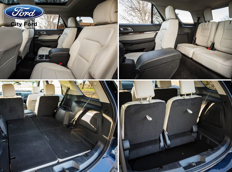 Khoang hành lý và hàng ghế thứ 2, 3 của Ford Explorer 2.3 Ecoboost